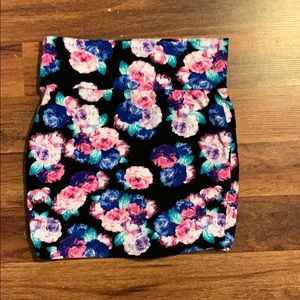 Floral mini skirt